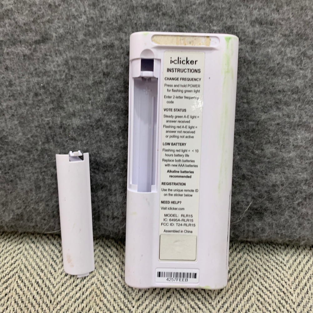 iClicker+ Student Remote Model RLR15 White Classroom Response System Clicker - Picture 3 of 3